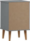 vidaXL - Nachtkastje - MOLDE - 40x35x65 - cm - massief - grenenhout - grijs