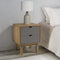 vidaXL - Nachtkastje - OTTA - 45x39x57 - cm - grenenhout - bruin - en - grijs