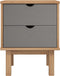 vidaXL - Nachtkastje - OTTA - 45x39x57 - cm - grenenhout - bruin - en - grijs