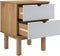 vidaXL - Nachtkastje - OTTA - 45x39x57 - cm - massief - grenenhout - bruin - en - wit