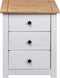 vidaXL - Nachtkastje - Panama - Range - 46x40x57 - cm - grenenhout - wit