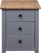 vidaXL - Nachtkastje - Panama - Range - 46x40x57 - cm - grenenhout - grijs