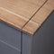 vidaXL - Nachtkastje - Panama - Range - 46x40x57 - cm - grenenhout - grijs
