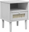 vidaXL - Nachtkastje - SENJA - rattan-look - 40x35x48 - cm - grenenhout - wit