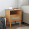vidaXL - Nachtkastje - SENJA - rattan-look - 40x35x48 - cm - grenenhout - bruin