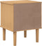 vidaXL - Nachtkastje - SENJA - rattan-look - 40x35x48 - cm - grenenhout - bruin