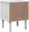 vidaXL - Nachtkastje - SENJA - rattan-look - 40x35x48 - cm - grenenhout - wit