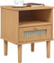vidaXL - Nachtkastje - SENJA - rattan-look - 40x35x48 - cm - grenenhout - bruin