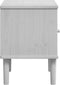 vidaXL - Nachtkastje - SENJA - rattan-look - 40x35x48 - cm - grenenhout - wit