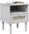 vidaXL - Nachtkastje - SENJA - rattan-look - 40x35x48 - cm - grenenhout - wit