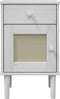 vidaXL - Nachtkastje - SENJA - rattan-look - 40x35x65 - cm - grenenhout - wit