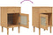 vidaXL - Nachtkastje - SENJA - rattan-look - 40x35x65 - cm - grenenhout - bruin