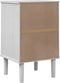 vidaXL - Nachtkastje - SENJA - rattan-look - 40x35x65 - cm - grenenhout - wit