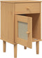 vidaXL - Nachtkastje - SENJA - rattan-look - 40x35x65 - cm - grenenhout - bruin