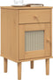 vidaXL - Nachtkastje - SENJA - rattan-look - 40x35x65 - cm - grenenhout - bruin