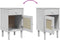 vidaXL - Nachtkastje - SENJA - rattan-look - 40x35x65 - cm - grenenhout - wit