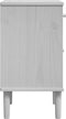 vidaXL - Nachtkastje - SENJA - rattan-look - 40x35x65 - cm - grenenhout - wit