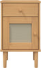 vidaXL - Nachtkastje - SENJA - rattan-look - 40x35x65 - cm - grenenhout - bruin