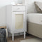 vidaXL - Nachtkastje - SENJA - rattan-look - 40x35x80 - cm - grenenhout - wit