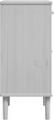 vidaXL - Nachtkastje - SENJA - rattan-look - 40x35x80 - cm - grenenhout - wit
