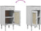 vidaXL - Nachtkastje - SENJA - rattan-look - 40x35x80 - cm - grenenhout - wit