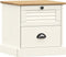 vidaXL - Nachtkastje - VIGO - 42x35x42 - cm - massief - grenenhout - wit