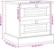 vidaXL - Nachtkastje - VIGO - 42x35x42 - cm - massief - grenenhout - wit