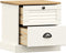 vidaXL - Nachtkastje - VIGO - 42x35x42 - cm - massief - grenenhout - wit