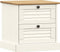 vidaXL - Nachtkastje - VIGO - 42x35x42 - cm - massief - grenenhout - wit