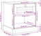 vidaXL - Nachtkastje - VIGO - 42x35x42 - cm - massief - grenenhout