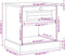 vidaXL - Nachtkastje - VIGO - 42x35x42 - cm - massief - grenenhout - grijs
