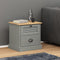vidaXL - Nachtkastje - VIGO - 42x35x42 - cm - massief - grenenhout - grijs