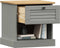 vidaXL - Nachtkastje - VIGO - 42x35x42 - cm - massief - grenenhout - grijs