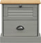 vidaXL - Nachtkastje - VIGO - 42x35x42 - cm - massief - grenenhout - grijs