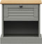 vidaXL - Nachtkastje - VIGO - 42x35x42 - cm - massief - grenenhout - grijs