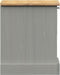 vidaXL - Nachtkastje - VIGO - 42x35x42 - cm - massief - grenenhout - grijs