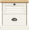 vidaXL - Nachtkastje - VIGO - 42x35x42 - cm - massief - grenenhout - wit