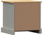 vidaXL - Nachtkastje - VIGO - 42x35x42 - cm - massief - grenenhout - grijs