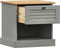 vidaXL - Nachtkastje - VIGO - 42x35x42 - cm - massief - grenenhout - grijs