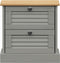 vidaXL - Nachtkastje - VIGO - 42x35x42 - cm - massief - grenenhout - grijs