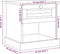 vidaXL - Nachtkastje - VIGO - 42x35x42 - cm - massief - grenenhout - wit