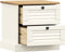 vidaXL - Nachtkastje - VIGO - 42x35x42 - cm - massief - grenenhout - wit