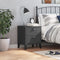 vidaXL - Nachtkastje - VIKEN - massief - grenenhout - antracietgrijs