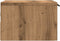 vidaXL - Nachtkastje - wandgemonteerd - 34x30x20 - cm - artisanaal - eikenkleur