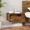 vidaXL - Nachtkastje - wandgemonteerd - 34x30x20 - cm - gerookt - eikenkleurig