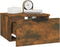 vidaXL - Nachtkastje - wandgemonteerd - 34x30x20 - cm - gerookt - eikenkleurig
