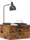 vidaXL - Nachtkastje - wandgemonteerd - 34x30x20 - cm - oud - houtkleurig