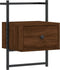 vidaXL - Nachtkastje - wandgemonteerd - 35x30x51 - cm - hout - bruin - eikenkleur