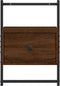 vidaXL - Nachtkastje - wandgemonteerd - 35x30x51 - cm - hout - bruin - eikenkleur