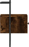 vidaXL - Nachtkastje - wandgemonteerd - 35x30x51 - cm - hout - gerookt - eikenkleur